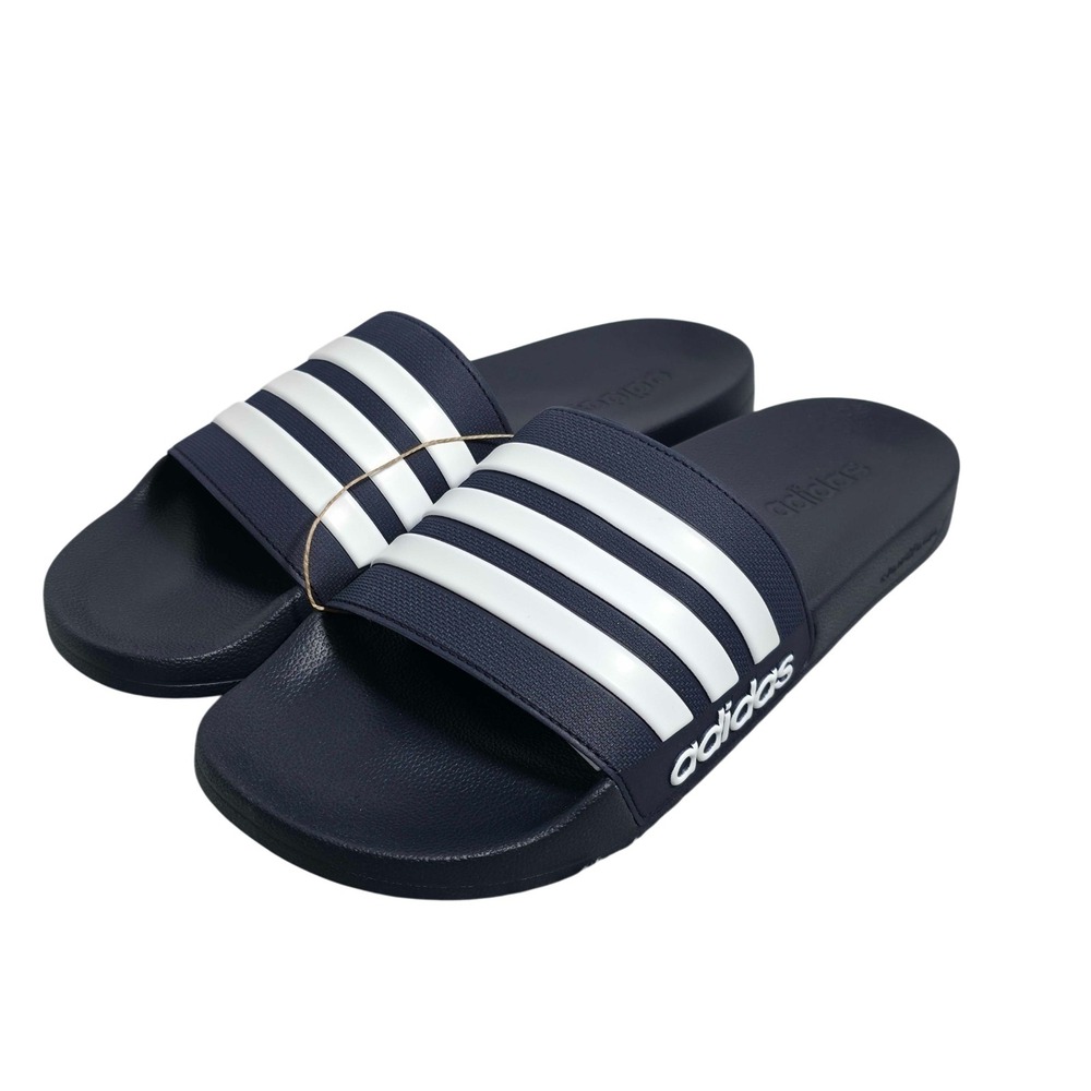 Adidas Adilette Shower Slides Men's 12 / Women's 13 GZ5920 Flip Flops Navy NWT